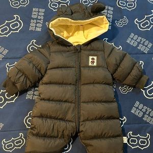 Bear themed infant snow suit